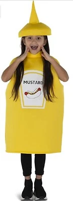 NUEVO Disfraz de botella de mostaza para niños Dress Up America talla M (8-10 años) 2 piezas Foto 1 de 4