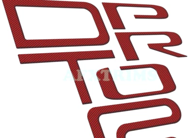 3D ROJO CARBONO ABOVEDADO ELEVADO TRD PRO LETRAS PORTÓN TRASERO PARA TOYOTA TUNDRA 2022-26 Foto 1 de 3