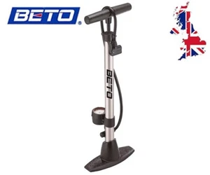 Beto Alloy Dual Head AV/PV Bike Cycle Tyre Track Pump Pressure Gauge CMP-069 - Picture 1 of 3