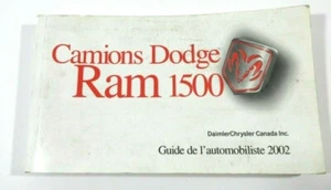 DODGE RAM 1500 OWNERS MANUAL FRENCH 2002 - Picture 1 of 6