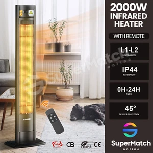Maxkon Electric Infrared Heater Outdoor 2000W Instant Heat Indoor Home Remote - Picture 1 of 12