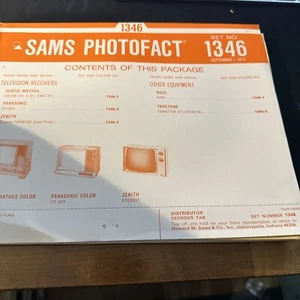 Juego de carpetas Sams Photofact 1346 septiembre 1973 guías de instrucciones de reparación vintage - Imagen 1 de 7