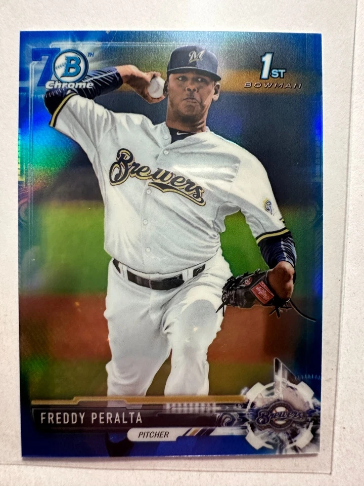 K52,442 - 2017 Bowman Chrome Mini Prospect 70th Blue #BCP22 Freddy Peralta #/70 - Image 1 of 1