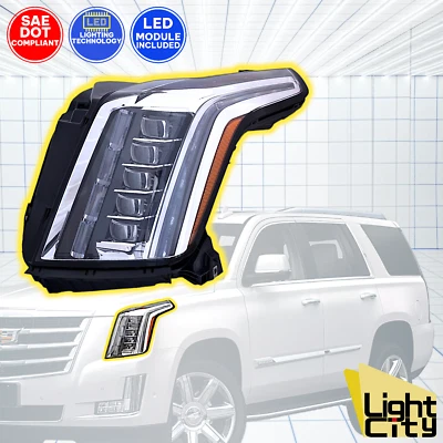 [FULL LED] For 2015-2020 Cadillac Escalade Driver Side Headlight Assembly LH - Image 1 of 4