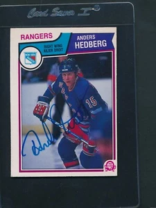 1983/84 O-Pee-Chee #245 Anders Hedberg Rangers signed Auto *C434 - Bild 1 von 1