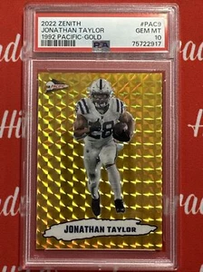 2022 Panini Zenith 92’ Pacific Gold Jonathan Taylor PSA Gem Mt 10 Pop 1 - Picture 1 of 2