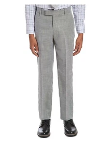 Calvin Klein Kids - Dress Pant (Big Kid) (Gray) Boy's Dress Pants - Size 8 - Picture 1 of 6