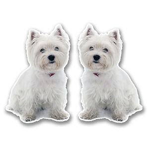 2 x 10cm West Highland Terrier Vinyl Stickers Decals Laptop Car Westie Dog #6292