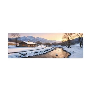 Winter Landscape Canvas Art, Cozy Home Decor, Holiday Gift, Wall Art, Winter - Picture 1 of 9