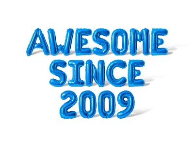 AWESOME SINCE 2009 Letter & Number Balloon Banner - Birthday Party Decorations - Image 1 of 4