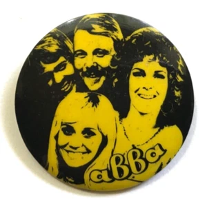 ABBA Vintage Pinback Button Kunststoff Abzeichen Made in the UdSSR! Extrem Selten! - Bild 1 von 4