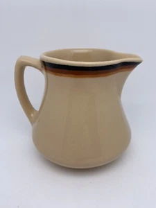 Vintage Shenango China Inca Ware Pottery 4-3/8" Taupe Pitcher Restaurant Ware - Picture 1 of 11