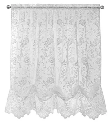 JCPenney Home Luxury Ballon Floral Lace Sheer Rod-Pocket Single Panel 63" L - Image 1 of 4