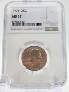 1971 Washington Quarter MS 67 NGC 25c Uncirculated Coin Only (BT705) - Picture 1 of 4