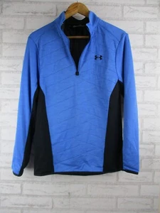 Underarmour mens top SM blue black zip neck long sleeve - Picture 1 of 10