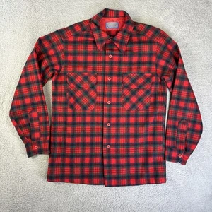 Pendleton Shirt Mens Medium Red Authentic Macduff Tartan Cabincore Camp Loop USA - Picture 1 of 8