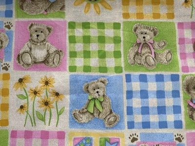 Fabric Cute Teddy bear  By The Boyce Collection 44”x58"  144 - Image 1 of 4