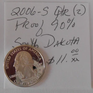 2006-S - STATEHOOD QUARTER - 90% PROOF  - SOUTH DAKOTA - #2 - Picture 1 of 4