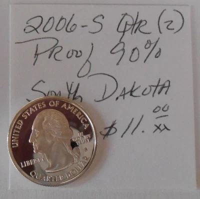 2006-S - STATEHOOD QUARTER - 90% PROOF  - SOUTH DAKOTA - #2 - Image 1 of 4