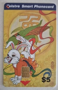 Telstra Phonecard 1999 Year Of The Rabbit $5 - Picture 1 of 2