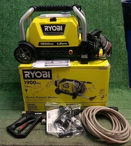 Kit nettoyeur haute pression d'eau électrique filaire Ryobi 1,2 GPM 1900 PSI RY1419MT - LIRE - Photo 1/18