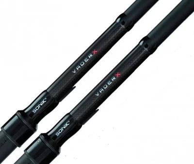 2 X Sonik Vader X RS Carp Rods 12ft 3.25lb Carp Fishing 50mm Butt Rings NEW - Image 1 of 4