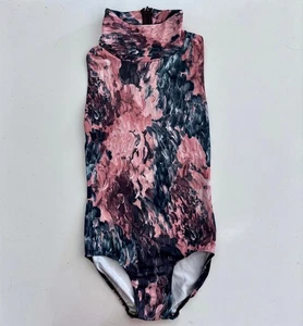 NEU Eleve Dancewear Reißverschluss hinten Illusion Trikot abstrakt L - Bild 1 von 6