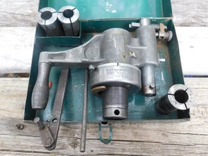 1930's Antique Rite Tool Turning & Slotting Device for Commutators & 3 Collets - Picture 1 of 7