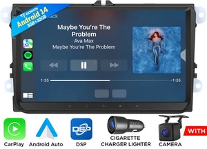 9" Autoradio Android 14 GPS NAVI Touch Für VW Golf 5 6 Passat Touran Polo Tiguan - Bild 1 von 23