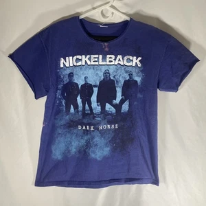 Nickelback Shirt Herren Large Blau Kurzarm Dark Horse Rock Band Konzert Tour - Bild 1 von 9