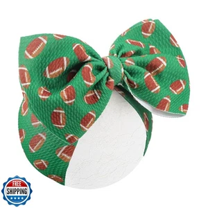 Diademas de fútbol Lanmerry para moños de cabello de bebé niña Super Bowl accesorios para el cabello - Imagen 1 de 5