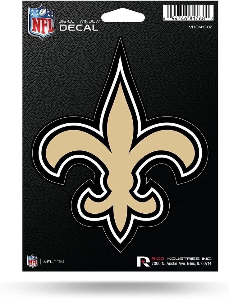New Orleans Saints 5 Inch Die Cut Flat Vinyl Decal Sticker Adhesive Backing - Image 1 of 1