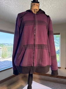 HAWKE & CO. LAdies Fleece Lined Hoodie Zip Shirt Jacket~Size XL~Plaid~ - Bild 1 von 4