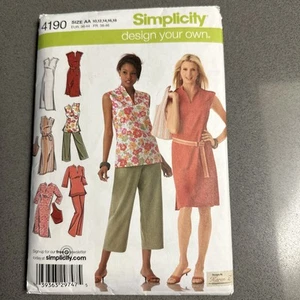 Simplicity 4190 AA Pattern Uncut Capris Dresses Shifts Dresses Size 10-16 - Picture 1 of 4