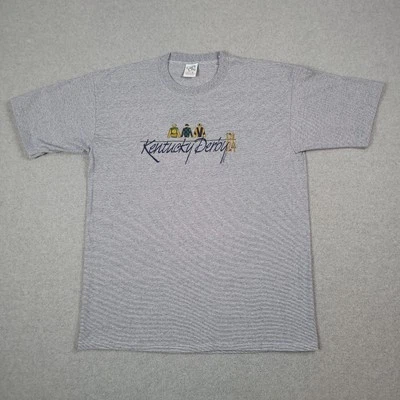 Camisa Derby Kentucky De Colección Hombres Grande Años 90 Puntada Única Hecha en EE. UU. Bordada Foto 1 de 4