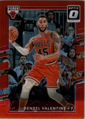 2017-18 Donruss Optic Red #24 Denzel Valentine /99 - BSK - Image 1 of 2