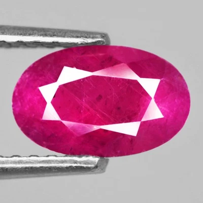1.32Ct. Natural Gemstone Ruby Pinkish Red Oval Unheated Tanzania Sparkling! - Image 1 of 4