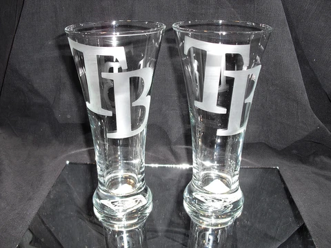 TAMPA BAY RAYS 2 ETCHED LOGO 20 oz PILSNER GLASSES NEW Cover