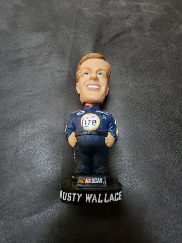 Rusty Wallace Bobble Heads Nascar Miller Lite penske racing south Vintage VTG Cover