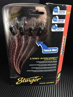 Stinger SI4417 5m 4000 Series 4 Channel RCA Interconnects Car AMP RCA - image 1 of 2
