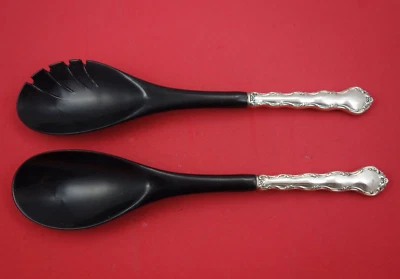 Tara by Reed & Barton Sterling Silver Salad Serving Set HH w/ black nylon 12" - Image 1 of 2