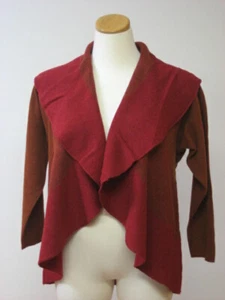 Cardigan Eileen Fisher in feltro lana merino aperto davanti con spilla ovale più 1 x nuovo con etichette $298 - Foto 1 di 1