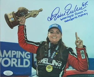 Erica Enders signed 8x10 Foto handsigniert JSA COA NHRA Drag Racing beschriftet - Bild 1 von 1