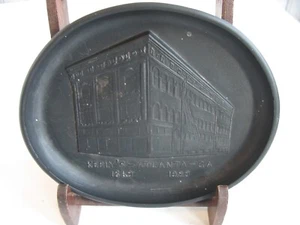Vtg advertising tray black basalt (John) KEELY'S Atlanta GA dept store 1869-1929 - Picture 1 of 7