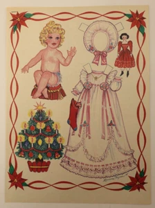 Vintage Lorraine Morris Christmas Paper Doll & Wardrobe c.1988 - Picture 1 of 2