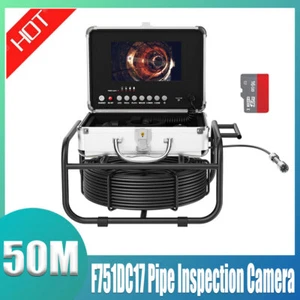 50M 17mm Tube Lens Pipe Inspection Camera Drain Sewer Camera 7 inch IPS Monitor - Picture 1 of 11