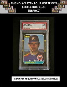PSA 9 1987 Canadian Leaf Nolan Ryan #257 Baseball Card Old Mets Angels Rangers