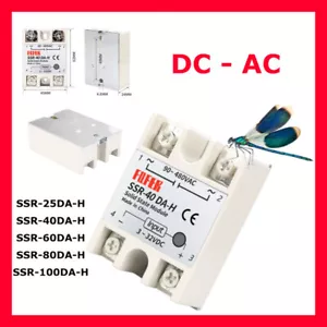 SSR-25/40/60/80/100DA-H Single Phase Solid State Relay DC Control AC 3-32VDC - Picture 1 of 16