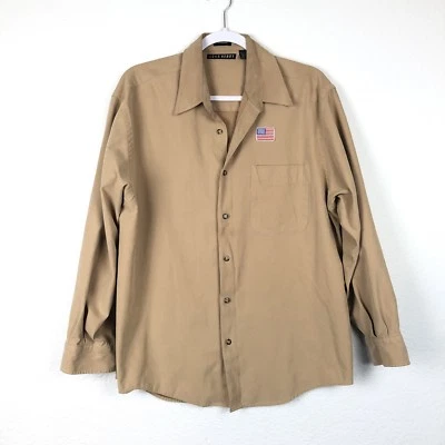 Camisa Para Hombre Abotonada Talla L GAMUZA JOHN HENRY Manga Larga Foto 1 de 4