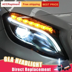 2Pcs For Benz AMG GLA Headlights assembly Bi-xenon Lens Projector LED DRL 15-19 - Picture 1 of 12